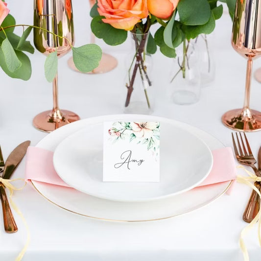 Namenskarte "floral" 25 Stk