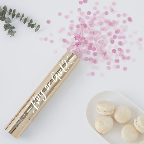 Gender Reveal Confetti Cannon Pink