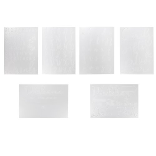 Schablonen für Hochzeitszahlen und -buchstaben