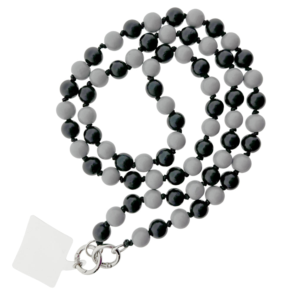 Handykette lang - Schwarz/Grau - LOT83