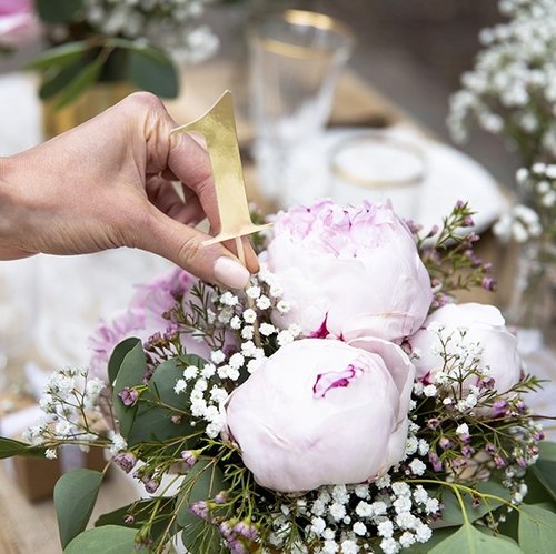 Tischnummern 1-10 gold