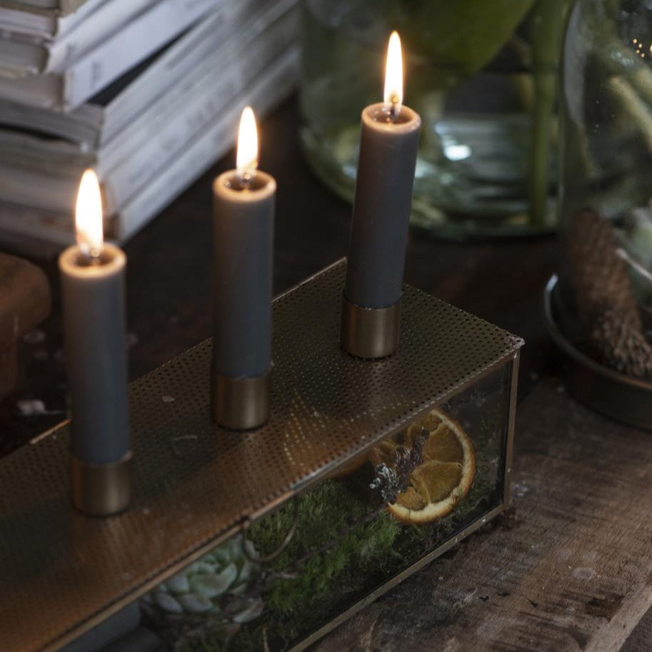 Stabkerze dunkelgrau 5er Set - Ib Laursen
