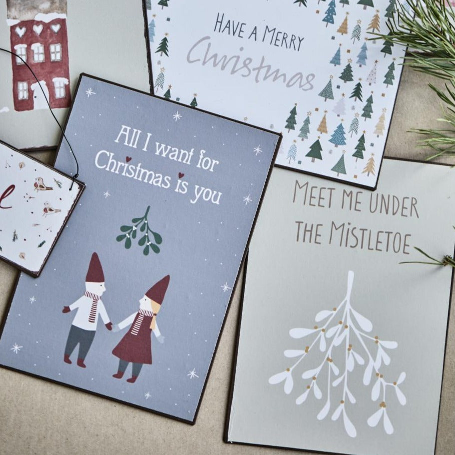 Metallschild "Meet me under the Mistletoe" - Ib Laursen