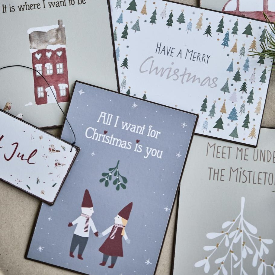 Metallschild "Meet me under the Mistletoe" - Ib Laursen