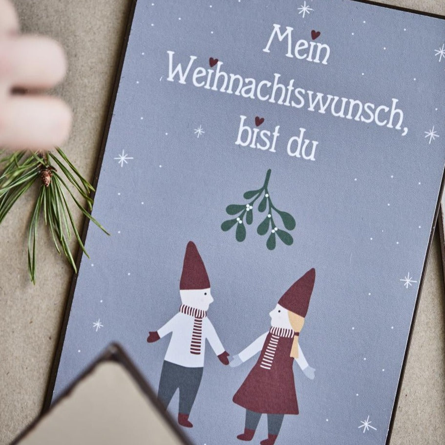 Metallschild "Mein Weihnachtswunsch bist du" - Ib Laursen