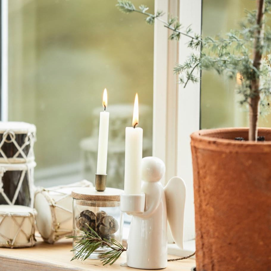 Kerzenhalter für dünne Kerze Holzdeckel - Ib Laursen