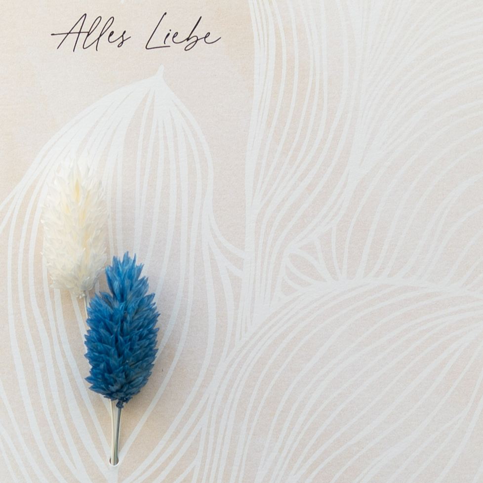 Applikations - Doppelkarte "Alles Liebe"