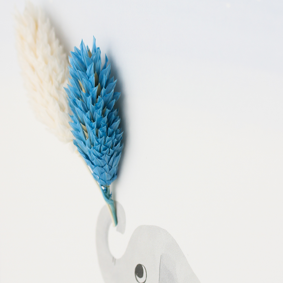 Applikations - Doppelkarte "Alles Liebe zur Geburt" blau