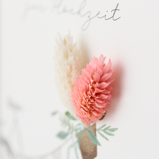 Applikations - Doppelkarte "Alles Liebe zur Hochzeit" Fahrrad