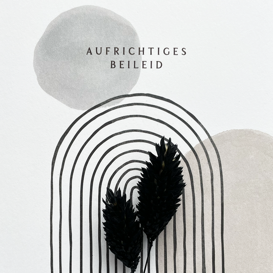 Applikations - Doppelkarte "Aufrichtiges Beileid"