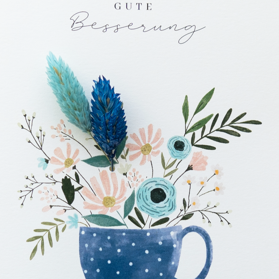 Applikations - Doppelkarte "Gute Besserung"