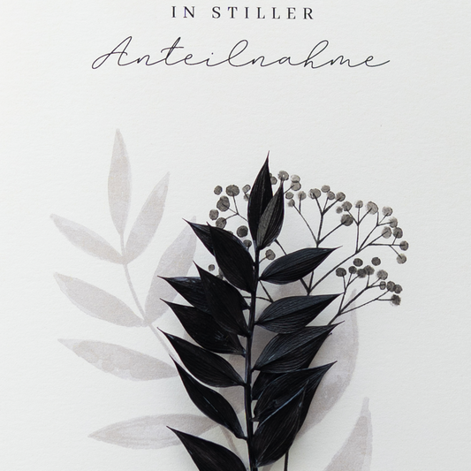 Applikations - Doppelkarte "In stiller Anteilnahme"