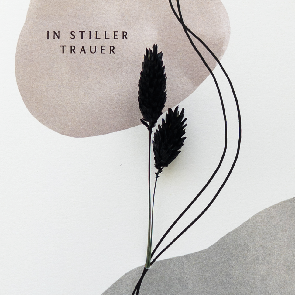 Applikations - Doppelkarte "In stiller Trauer"