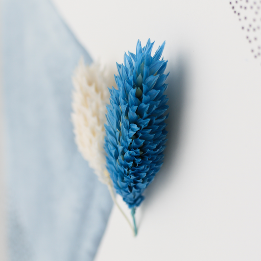 Applikations - Doppelkarte "Liebe Grüße" blau