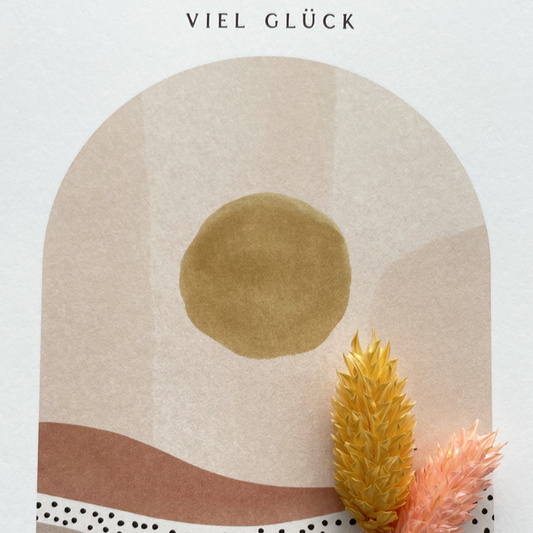 Applikations - Doppelkarte "Viel Glück"