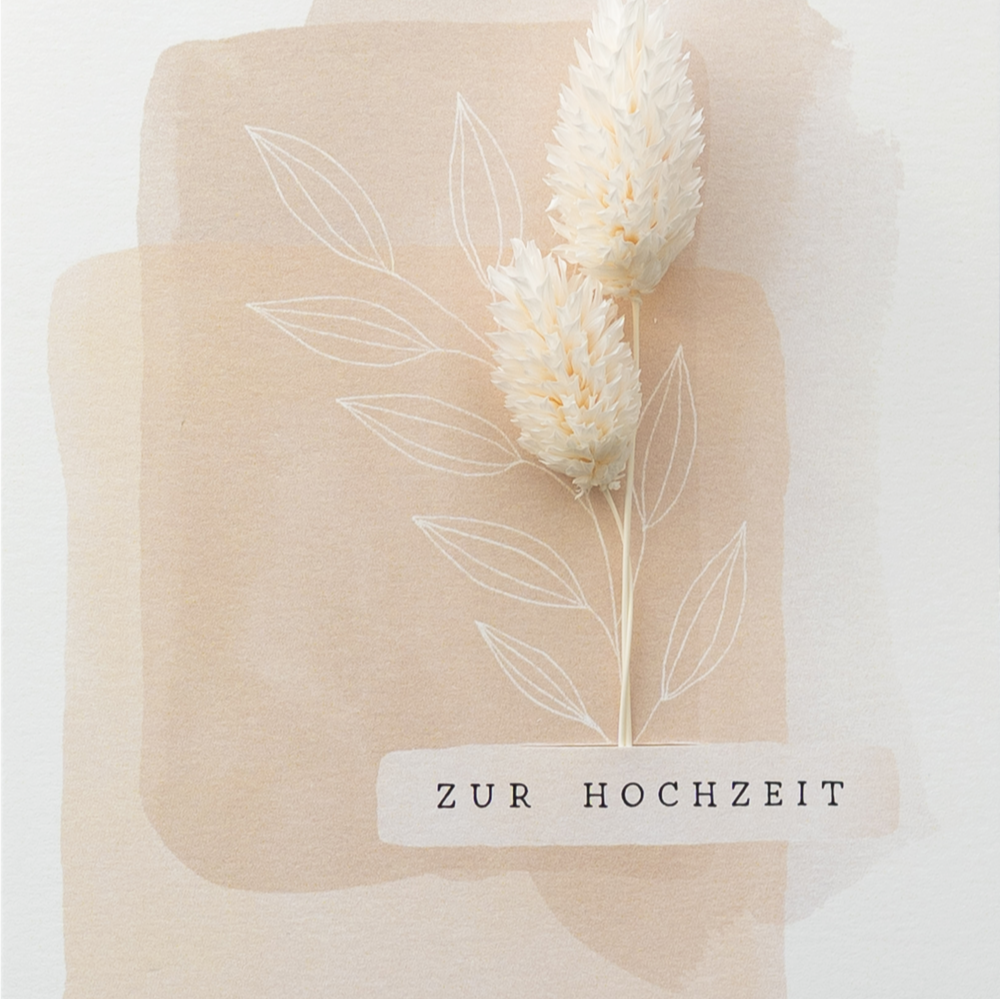 Applikations - Doppelkarte "Zur Hochzeit"