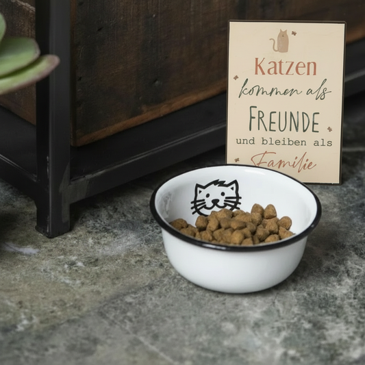 SPAR-SET: Metallschild & Fressnapf für alle Katzenfreunde- Ib Laursen