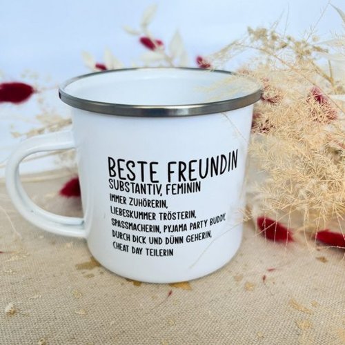 Emaille Becher Beste Freundin