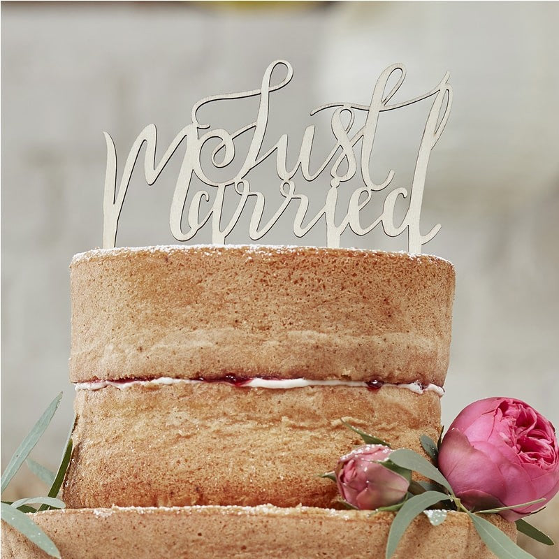 Cake Topper "just married"