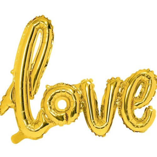 Folienballon "love" gold