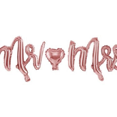 Folienballon "Mr & Mrs" roségold