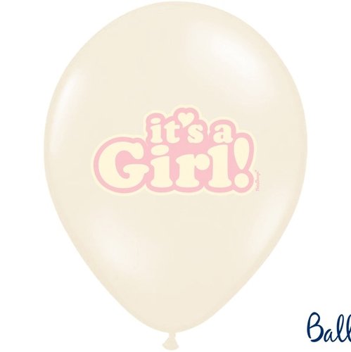 Ballons "It´s a Girl" Pastell Mix 6 Stück