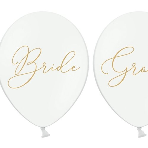 Ballons "Bride & Groom" 6 Stück