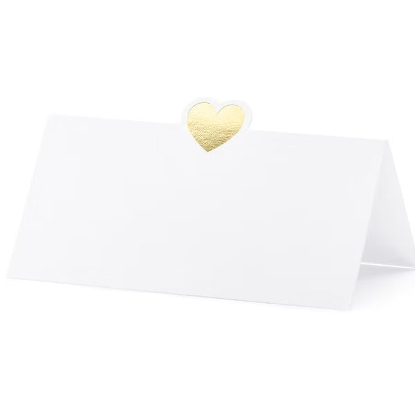 Namenskarte goldenes Herz 20 Stk