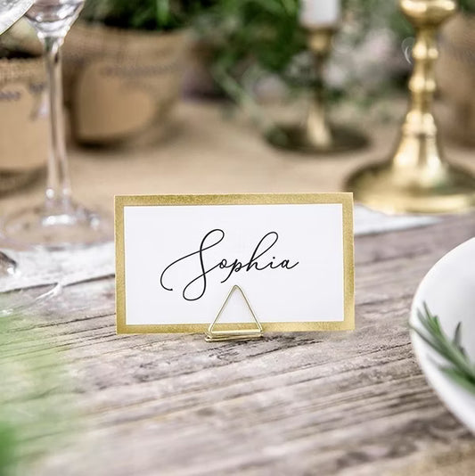 Namenskarte mit Goldrand 20 Stk