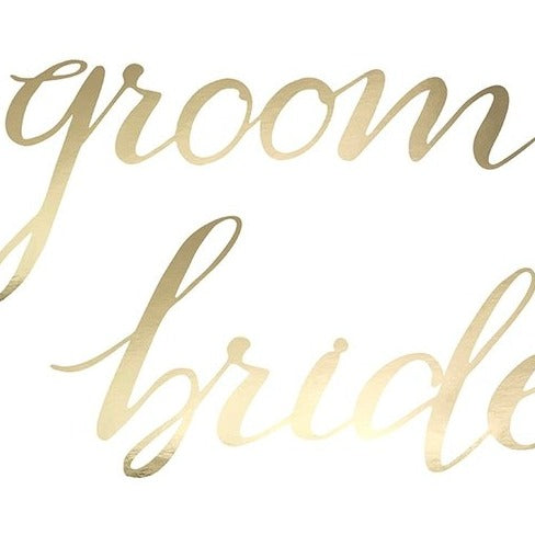 Girlande "Bride & Groom" gold