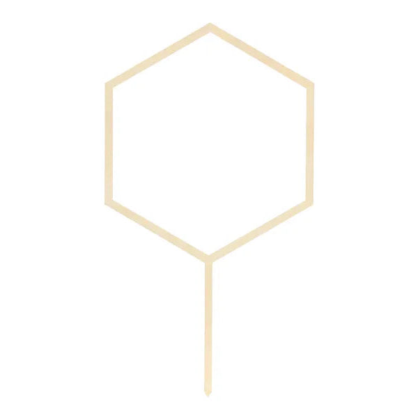 Cake Topper "Hexagon" Holz