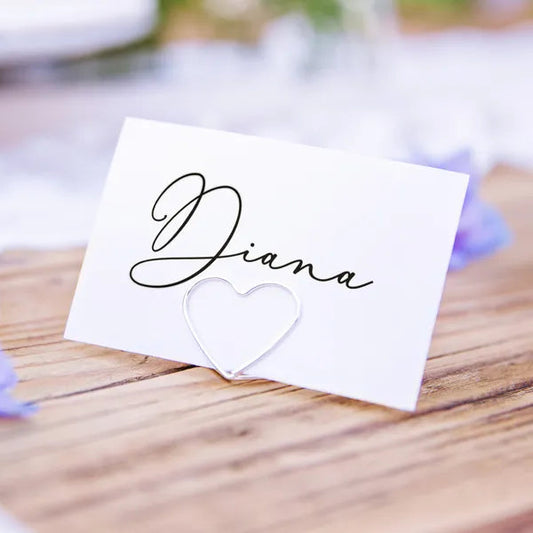 Namenskartenhalter "Herz" in silber