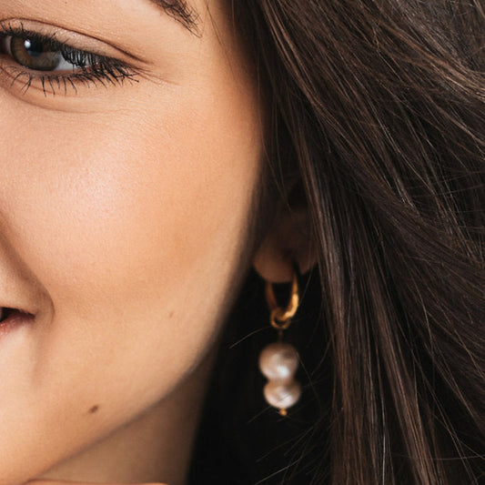 Malia Charm big pearl gold - blumenkind