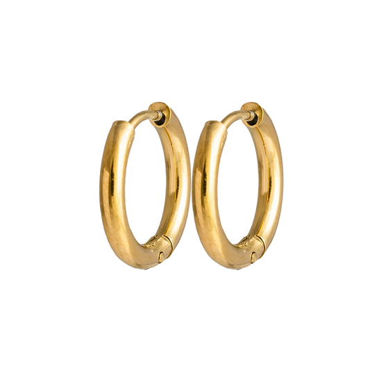 SET Malia Charm stone tower & Creole groß gold - blumenkind