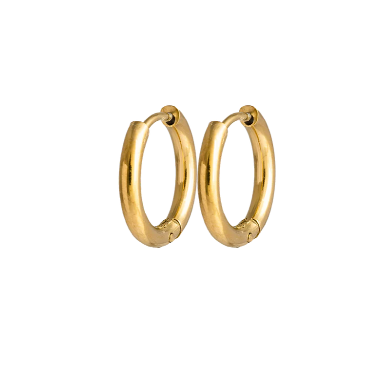 SPAR-SET: Creolen gold mit Malia Charm dream gold - Blumenkind