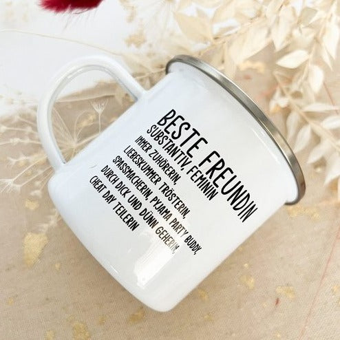 Emaille Becher Beste Freundin