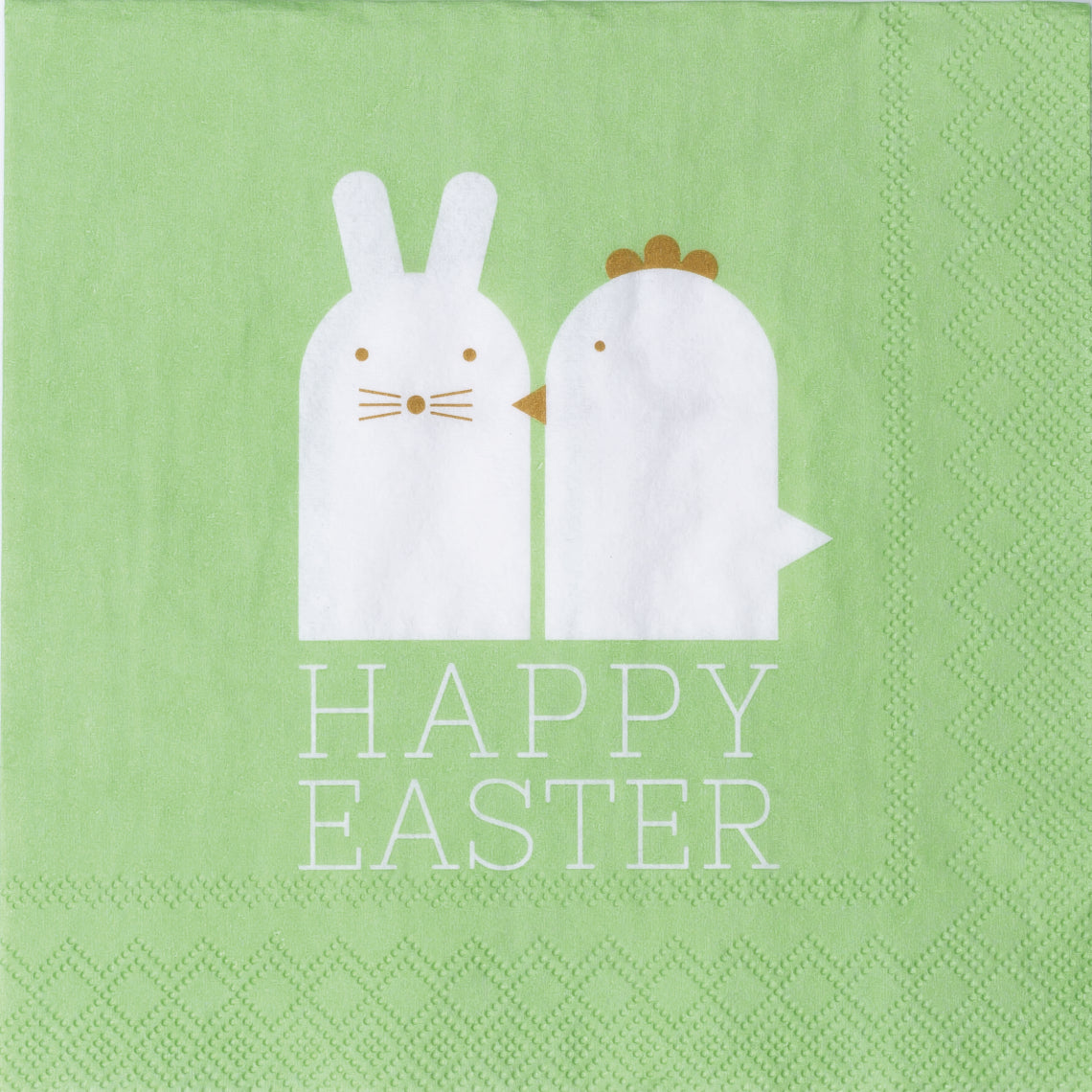Ostern Cocktailserviette "Happy easter"  - Räder