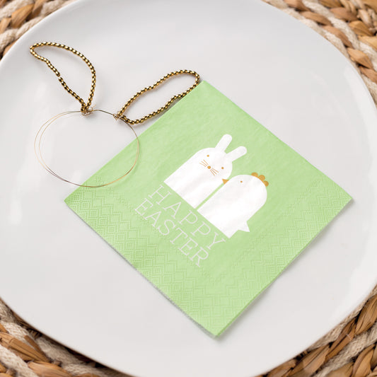 Ostern Cocktailserviette "Happy easter"  - Räder