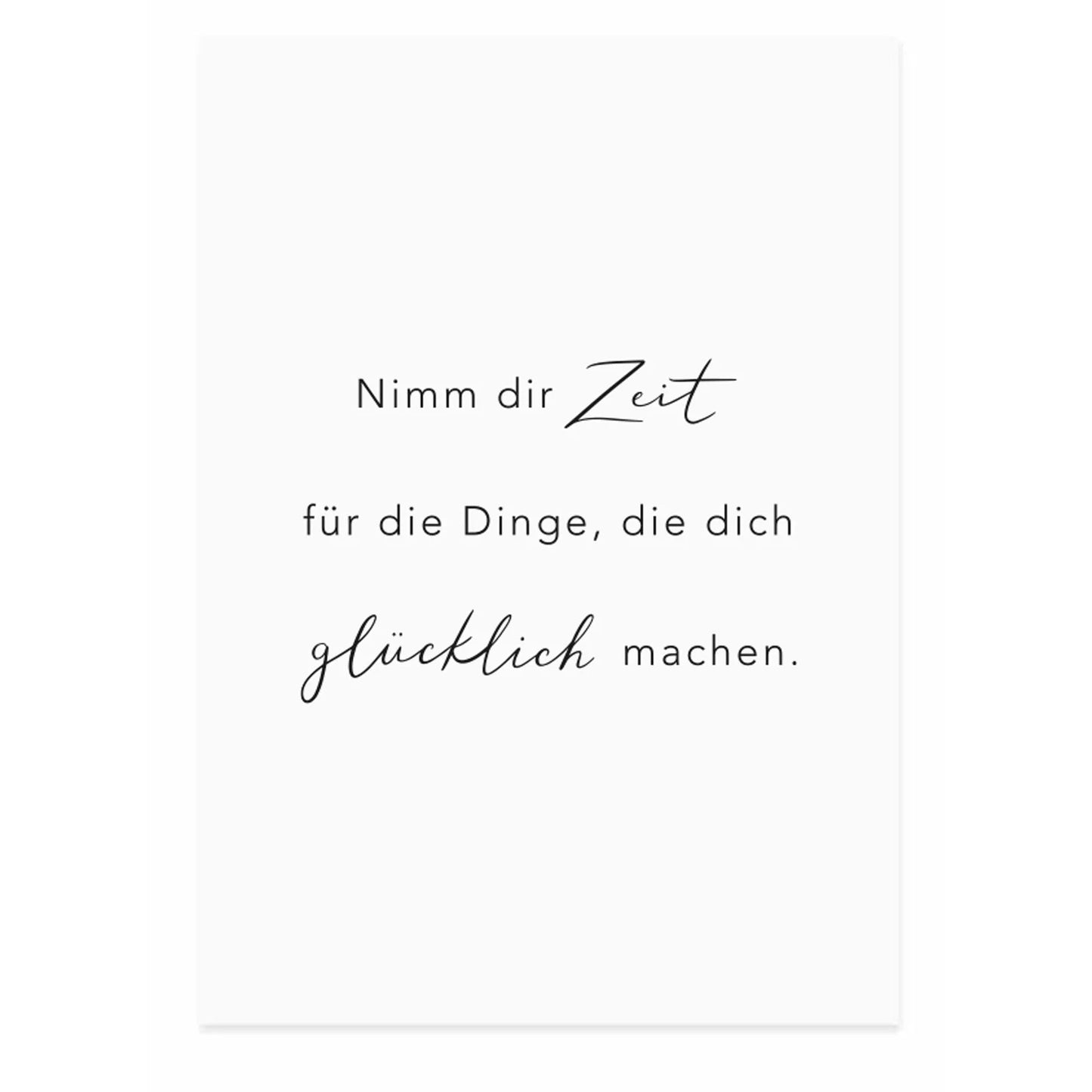Spruchkarte "Nimm dir Zeit..." - Eulenschnitt