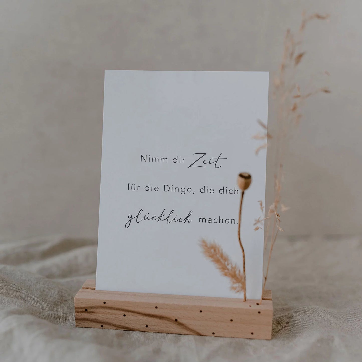Spruchkarte "Nimm dir Zeit..." - Eulenschnitt