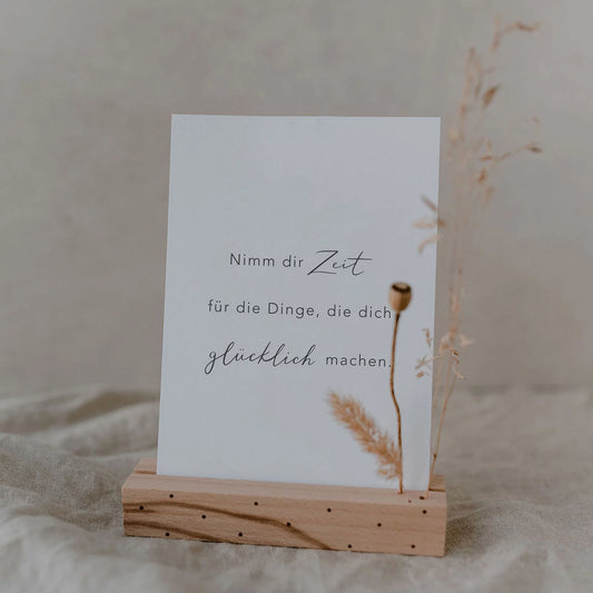 Spruchkarte "Nimm dir Zeit..." - Eulenschnitt