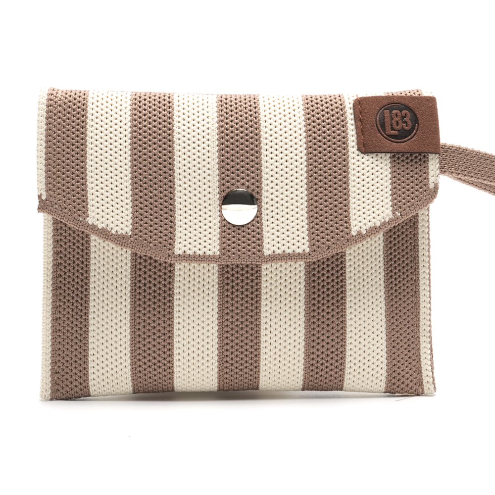 Gewebte Geldbörse Julia Weiß/Taupe - LOT83