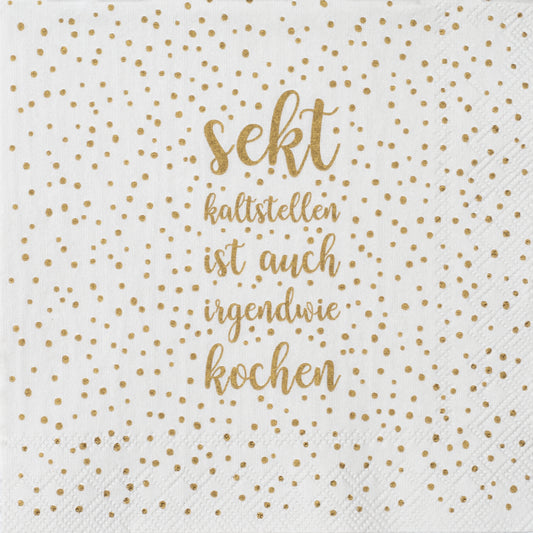 Cocktailserviette "Sekt kaltstellen" - Räder