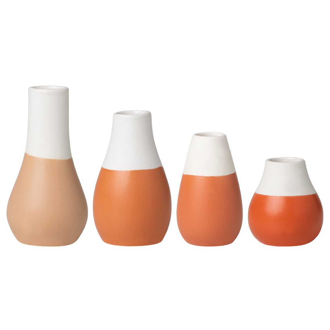 Mini Pastellvasen erdtöne "Set aus 4" - Räder