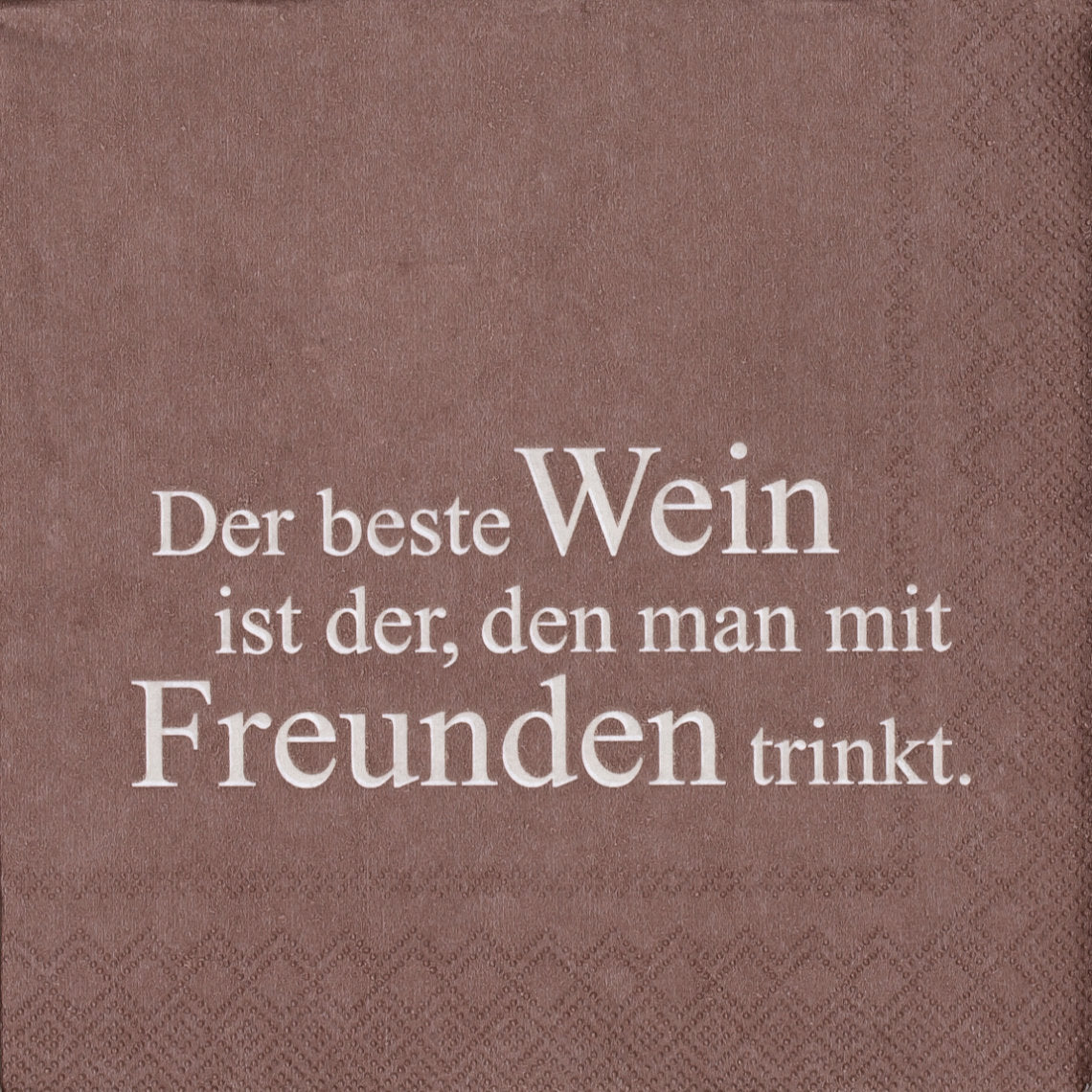 Cocktailserviette "Der beste Wein" - Räder