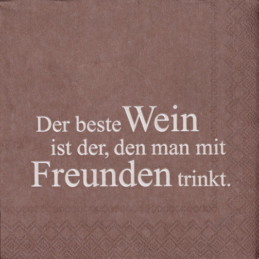 Cocktailserviette "Der beste Wein" - Räder