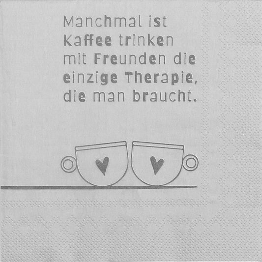 Lunchservietten "Manchmal ist Kaffee trinken..." - Räder