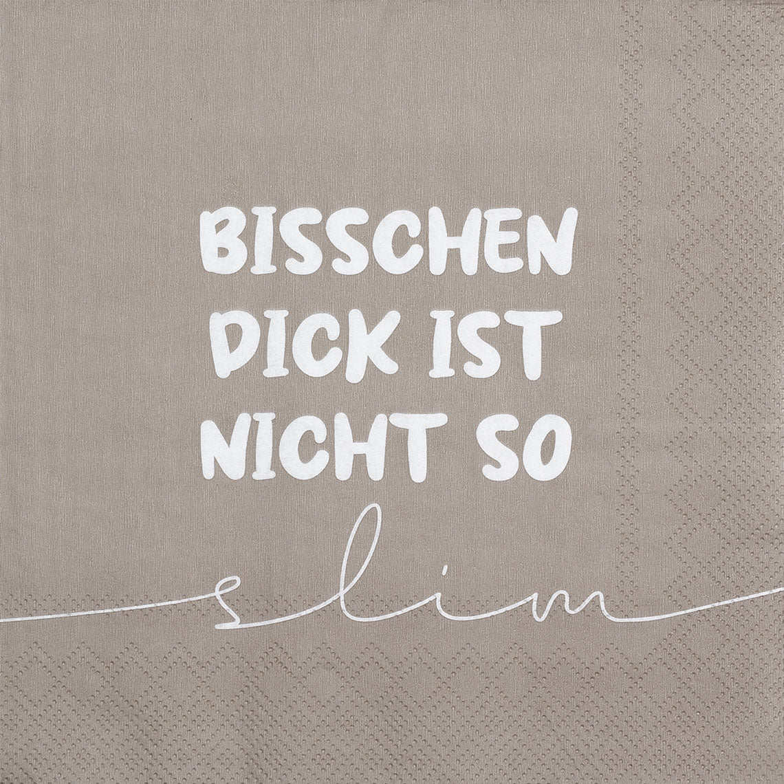 Lunchservietten "Bisschen dick is nicht slim" - Räder