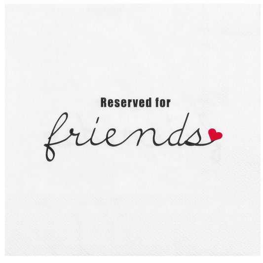 Lunchservietten "Reserved for friends" - Räder