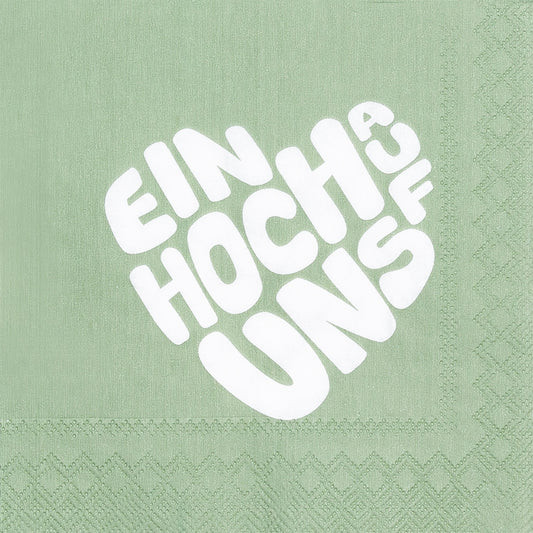 Cocktailserviette "Ein Hoch auf uns" - Räder